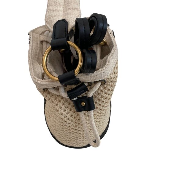 Zara Tweed Woven Bucket Bag - Picture 2 of 8